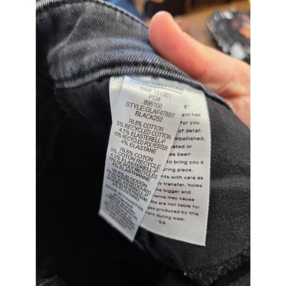 Good American Always Fits Good Leg Distressed Skinny Jeans in black 252 sz 6-12 - Picture 4 of 5